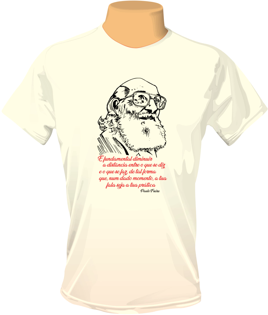 Camiseta Paulo Freire: Educação e Prática