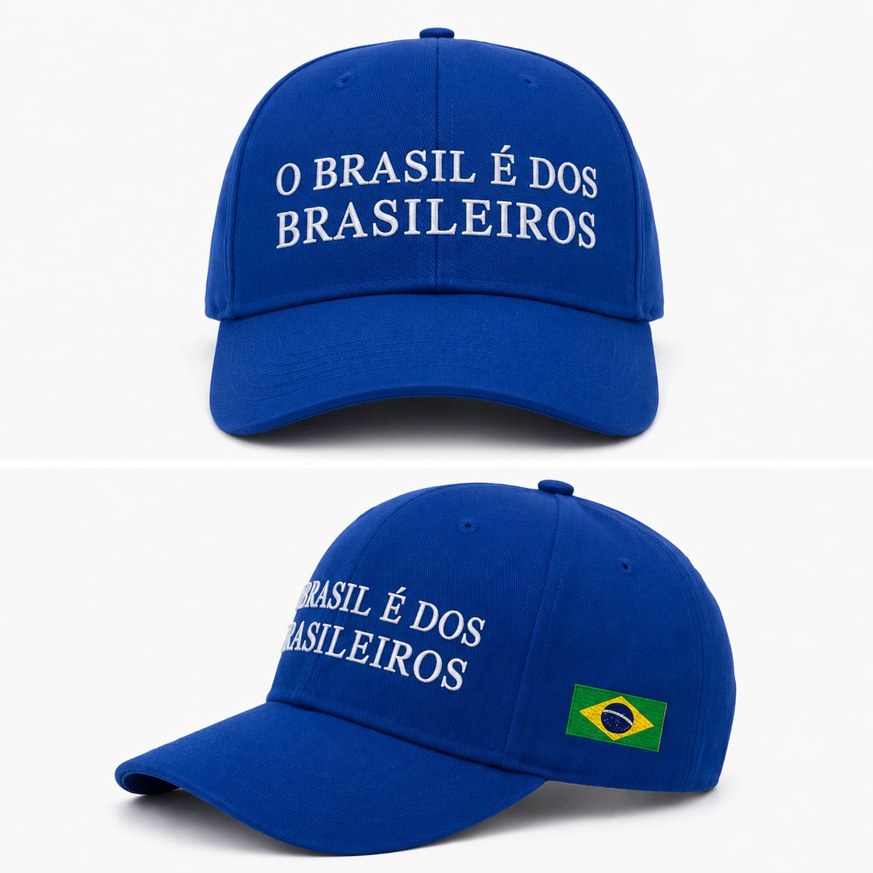 Chapéu Boné Brasil dos Brasileiros: azul royal