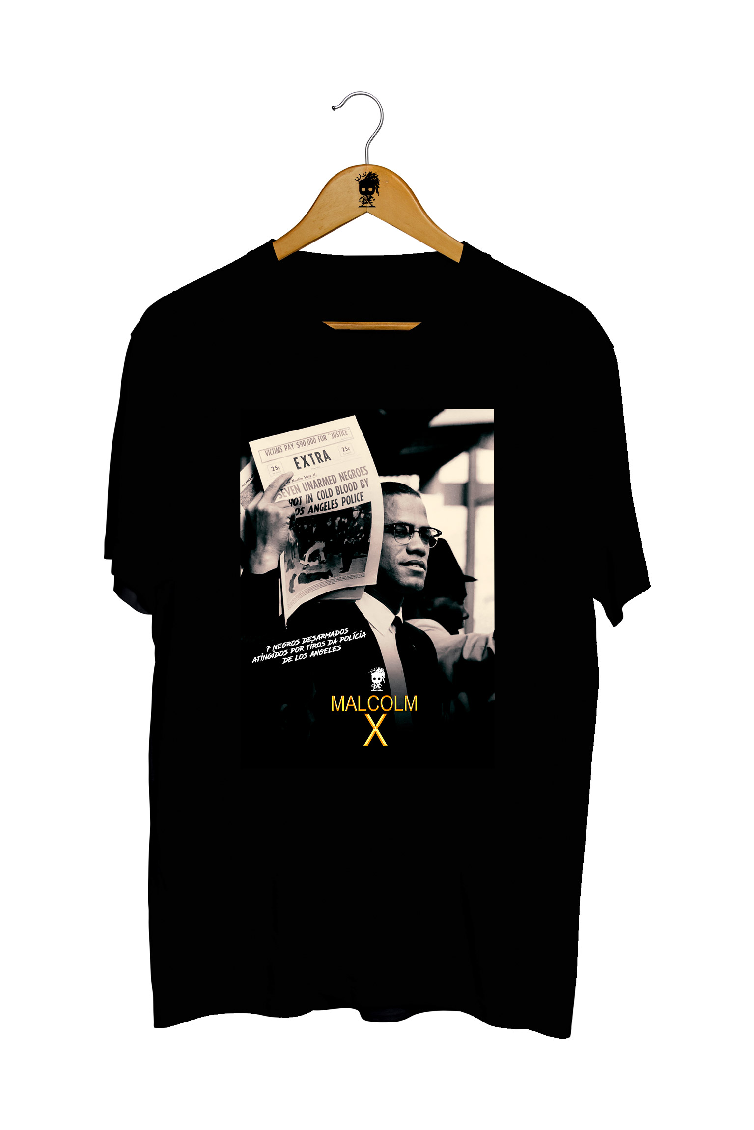 Camiseta Malcolm X Jornal