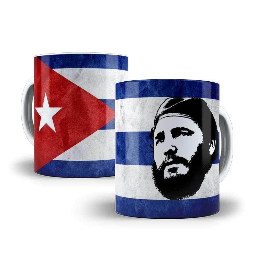 Caneca Bandeira Cuba Fidel Castro