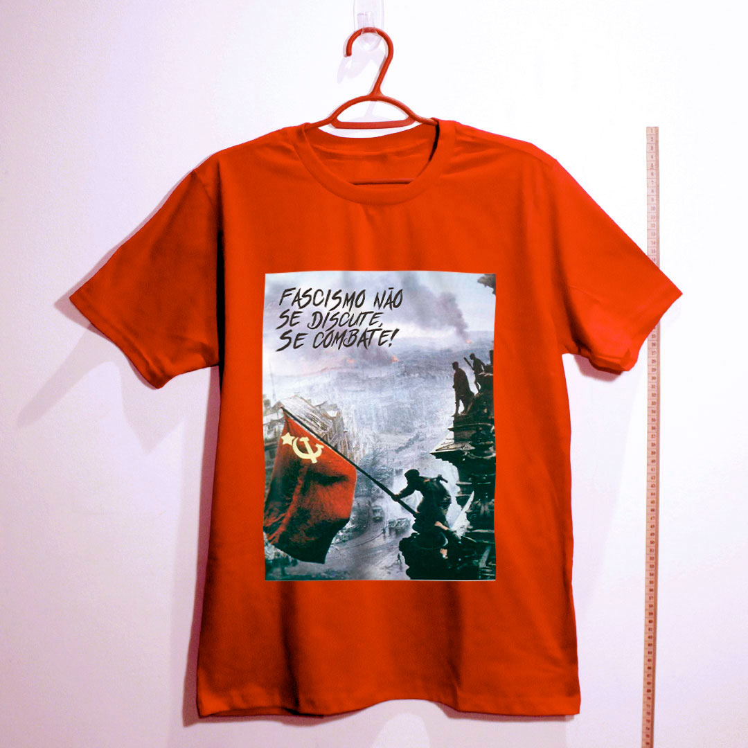 Camiseta de algodão Fascismo não se debate
