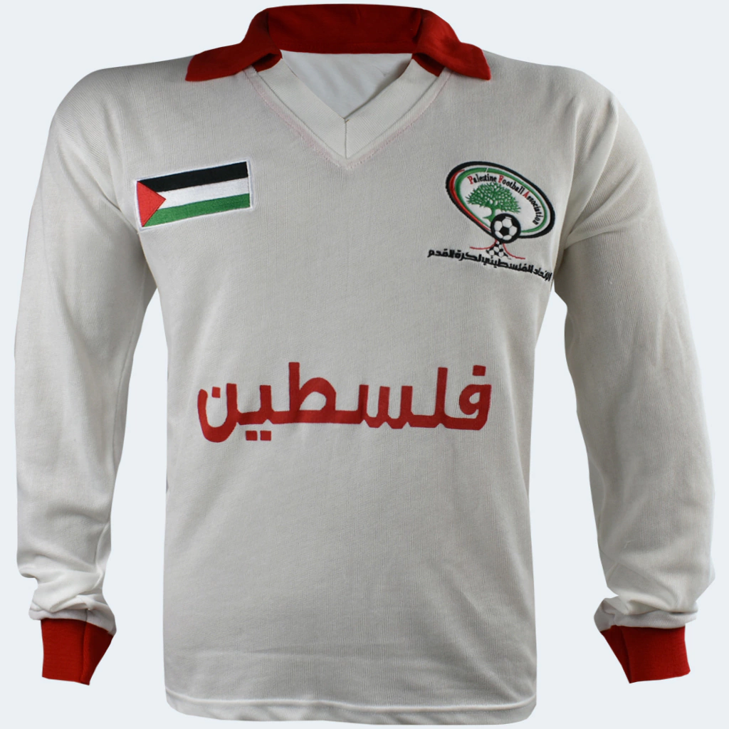 Camisa Retrô Palestina Branca Manga Longa