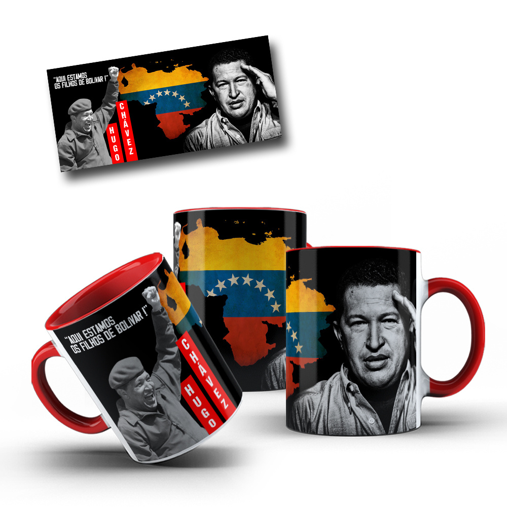 Caneca Hugo Chávez: Filhos de Bolívar!