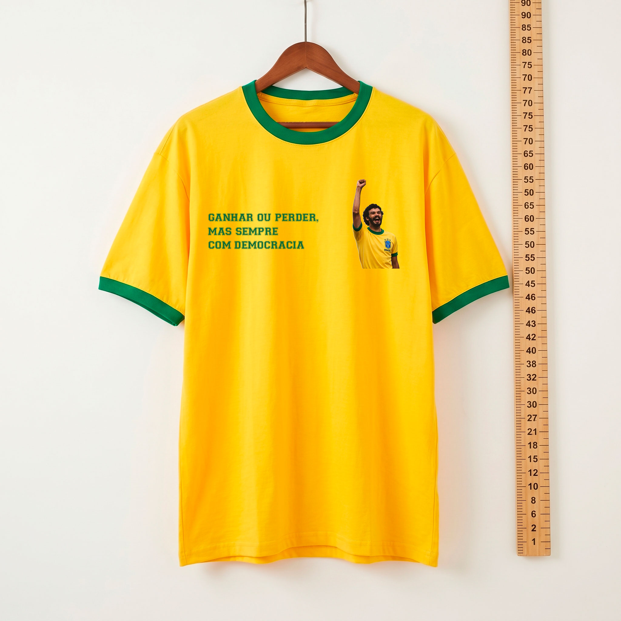 Camiseta de Algodão Seleção comunista brasileira Sócrates 82