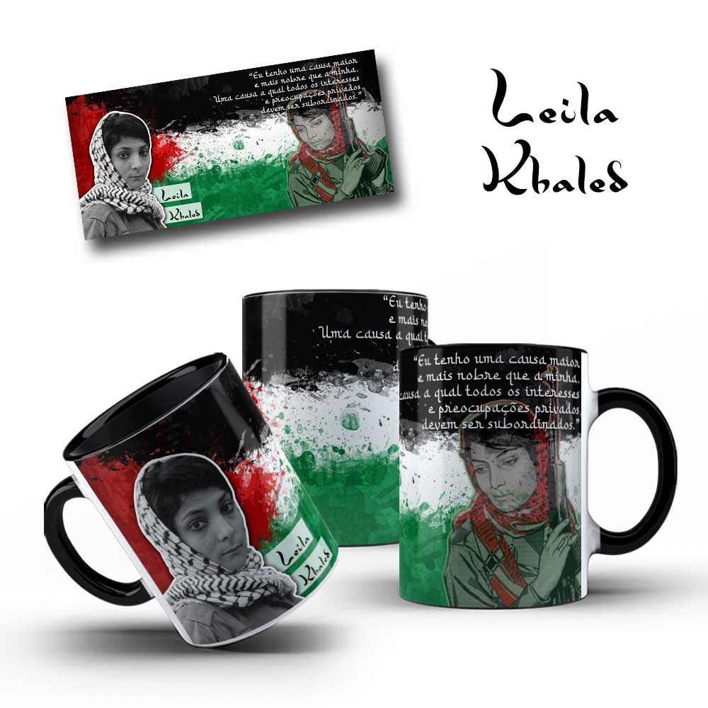 Caneca Palestina Leila Khaled