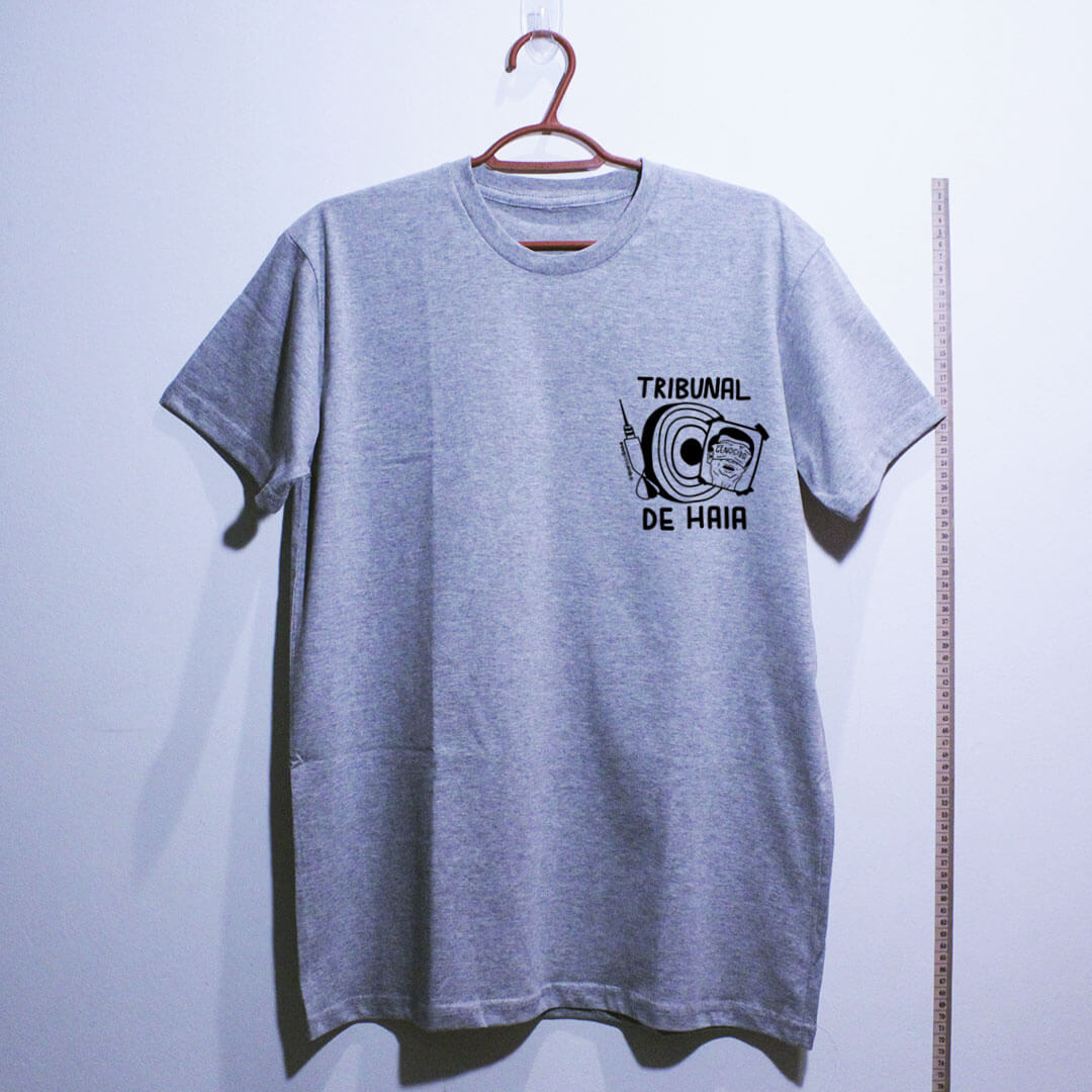 Camiseta de algodão Fora Bolsonaro, Tribunal de Haia, Escudo