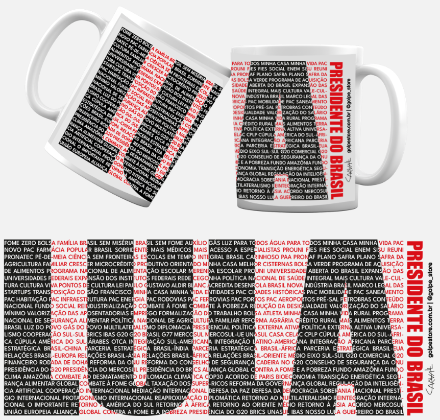 Caneca Lula Programas Sociais