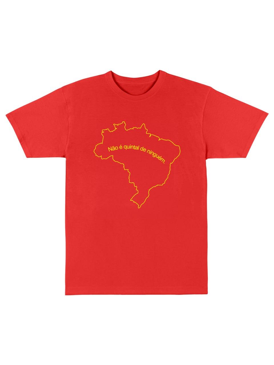 Camiseta Ninja BR Não é quintal de ninguém! (Mapa)