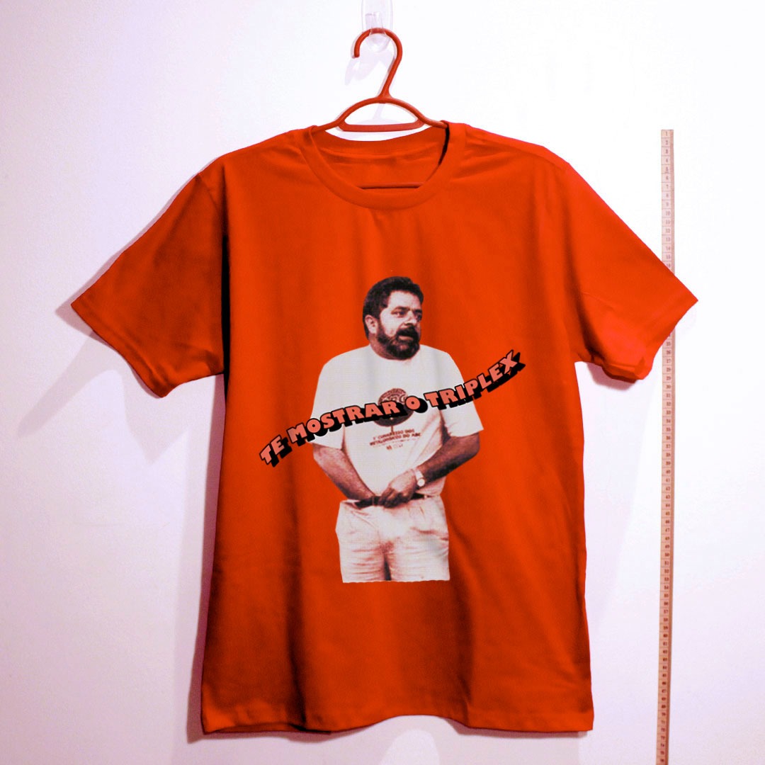 Camiseta de algodão Lula, vou te mostrar o triplex