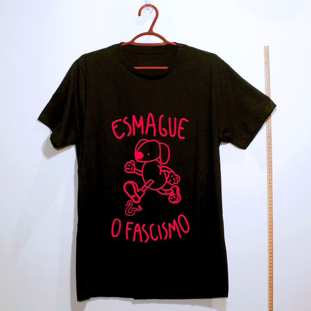Camiseta de algodão Esmague o fascismo