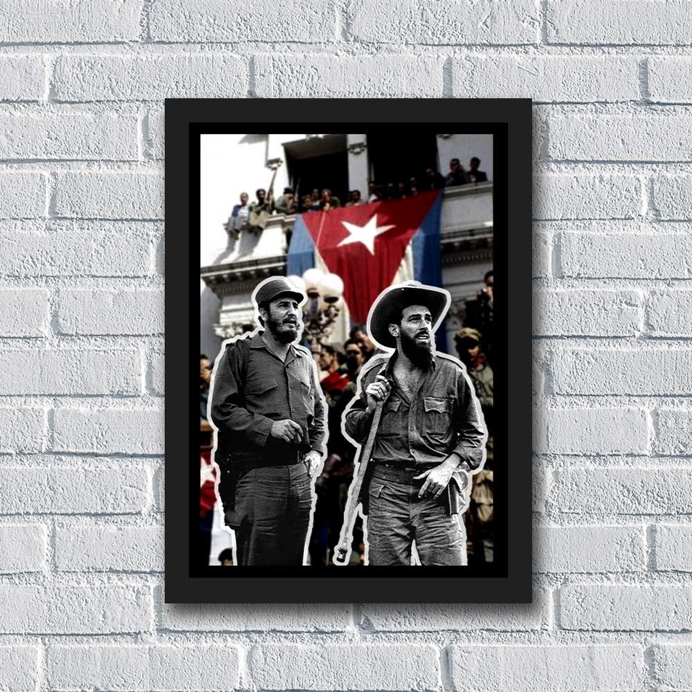 Quadro Cuba Fidel Castro e Camilo Cienfuegos