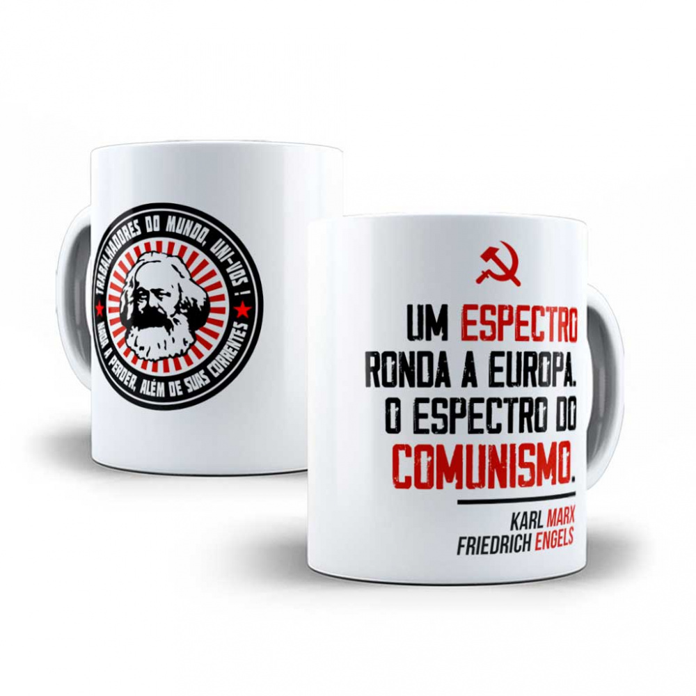 Caneca Marx e Engels: Manifesto Comunista