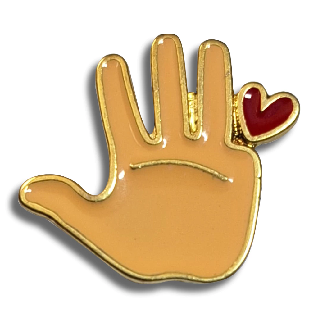 Pin Mão do Lula: Amor, Trabalho e Esperança