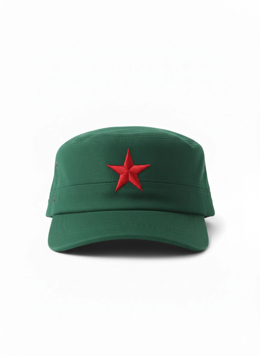 Boné Estilo Cubano: Modelo Che Guevara Clássico, verde