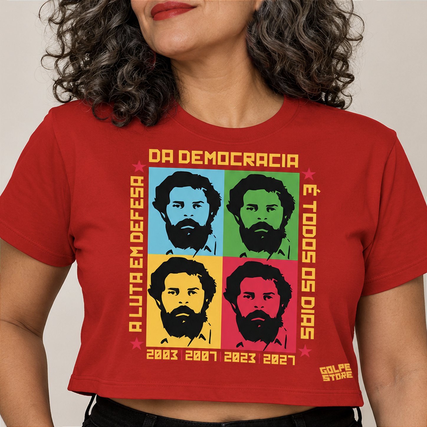 Cropped Lula Pop Art