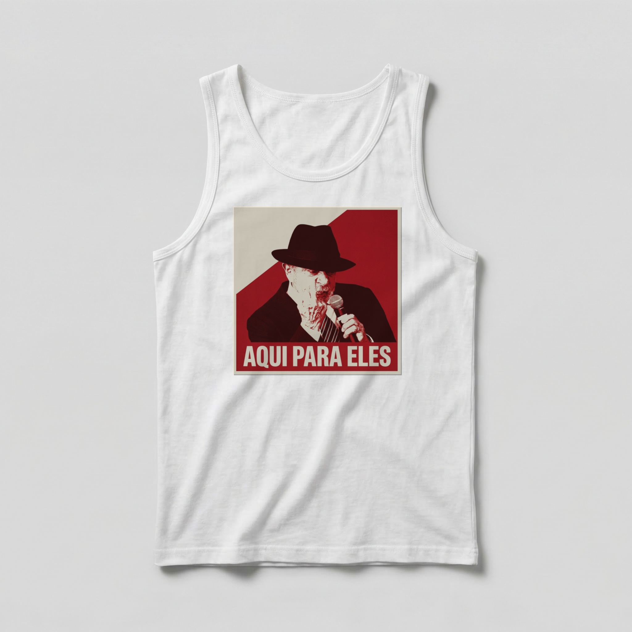 Camiseta Regata Lula, Aqui para eles