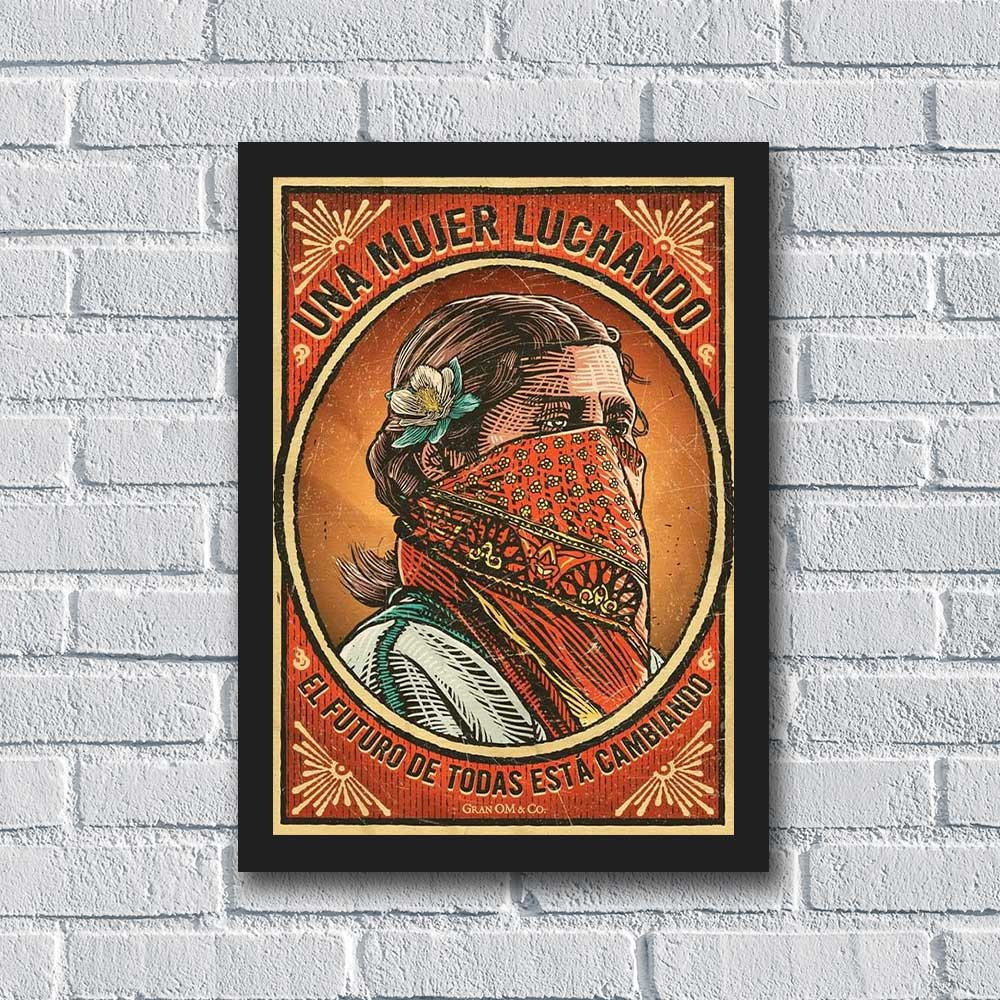 Quadro Una Mujer Luchando