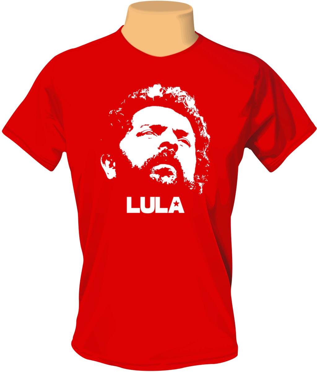Camiseta Lula Esperança: Estampa Rosto Elevado
