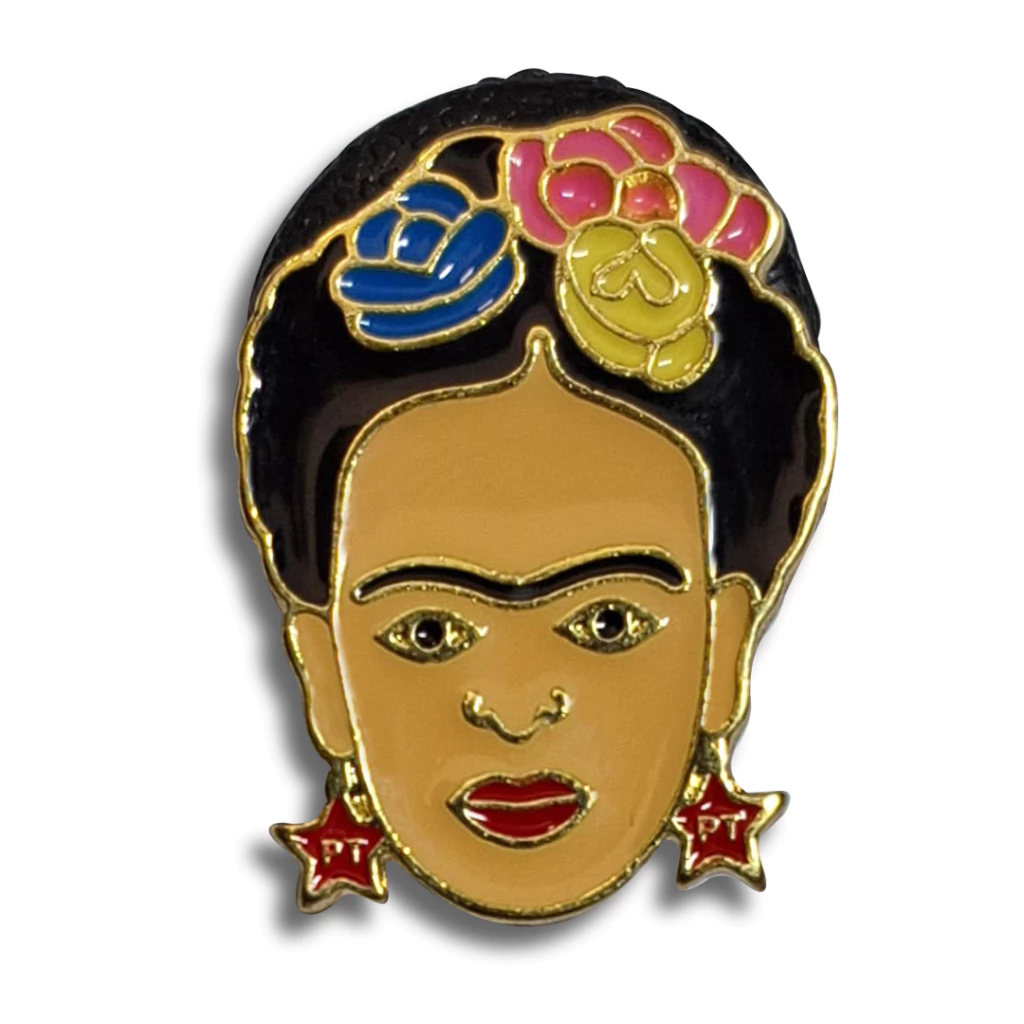 Pin metal Frida Militante: Arte, Luta e Identidade