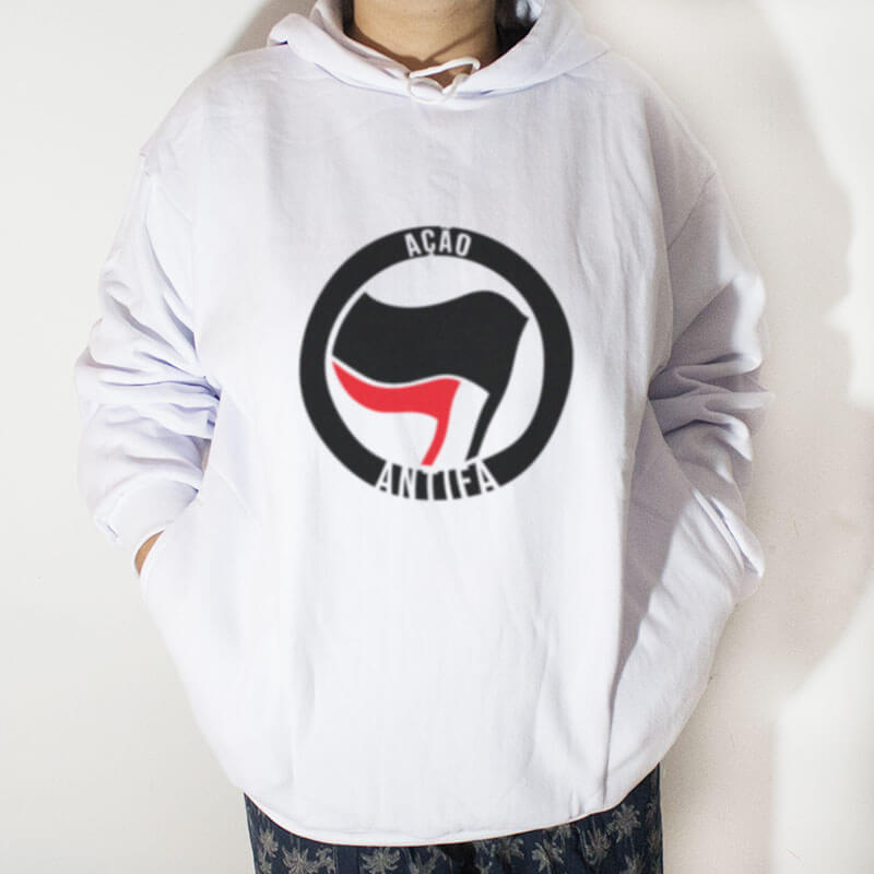Moletom com capuz Ação Antifa