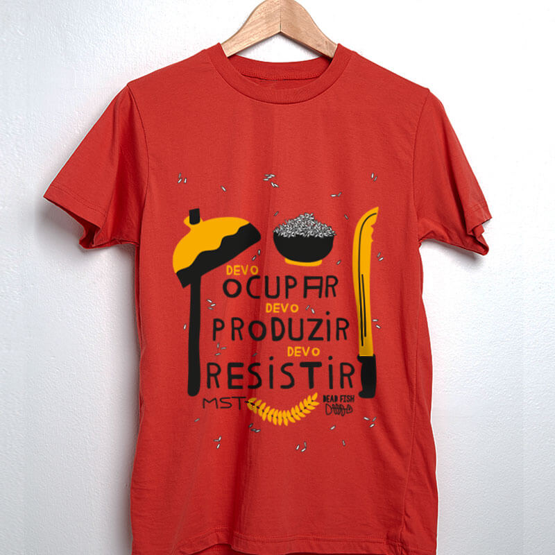 Camiseta infantil MST, Devo ocupar, devo resistir