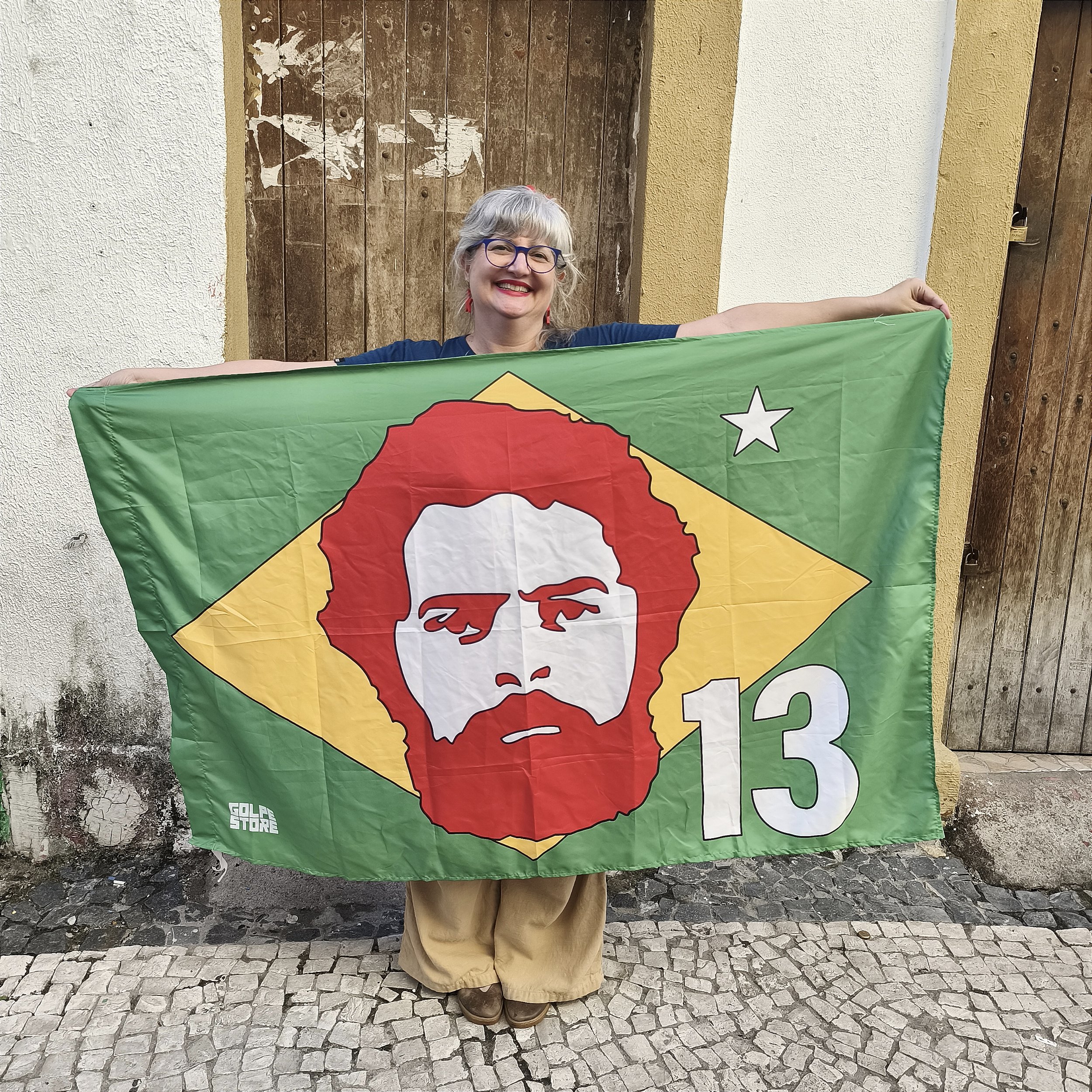 Bandeira Lula Metalúrgico Brasil 1.50m x 1.0m