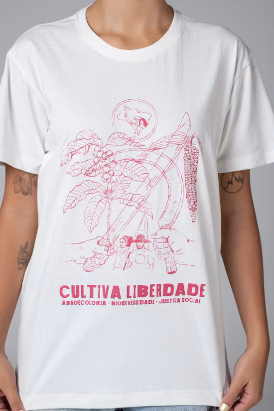Camiseta MST Cultiva a Liberdade Chico Rei