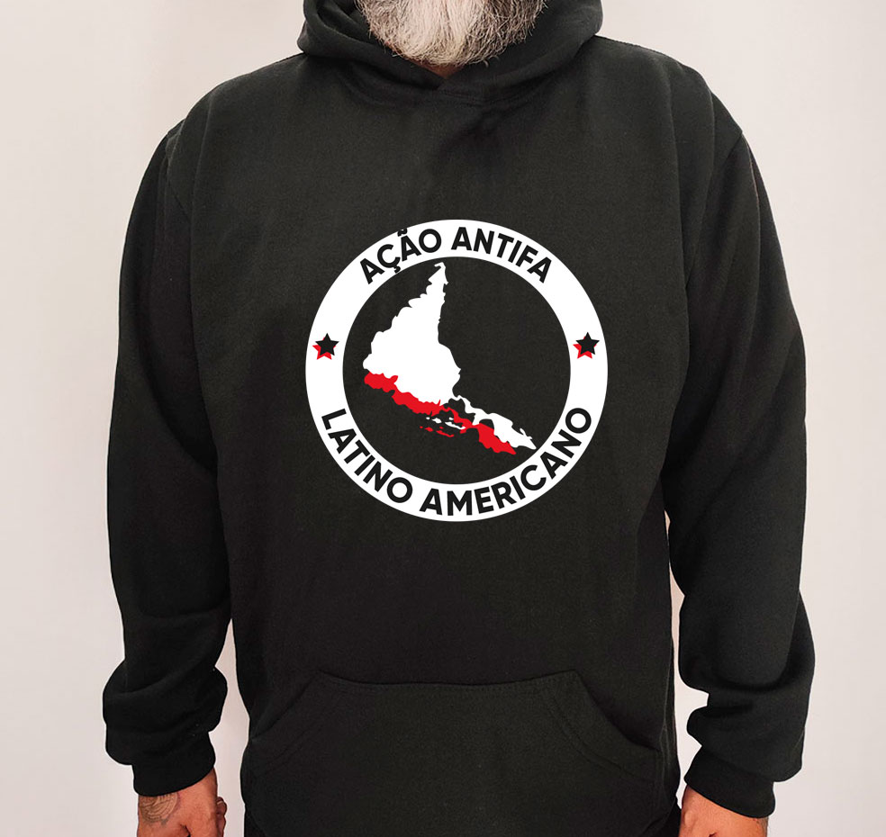 Moletom com capuz Ação antifa, Latino