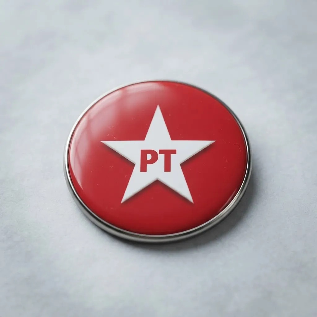 Broche Estrela PT Partido dos Trabalhadores