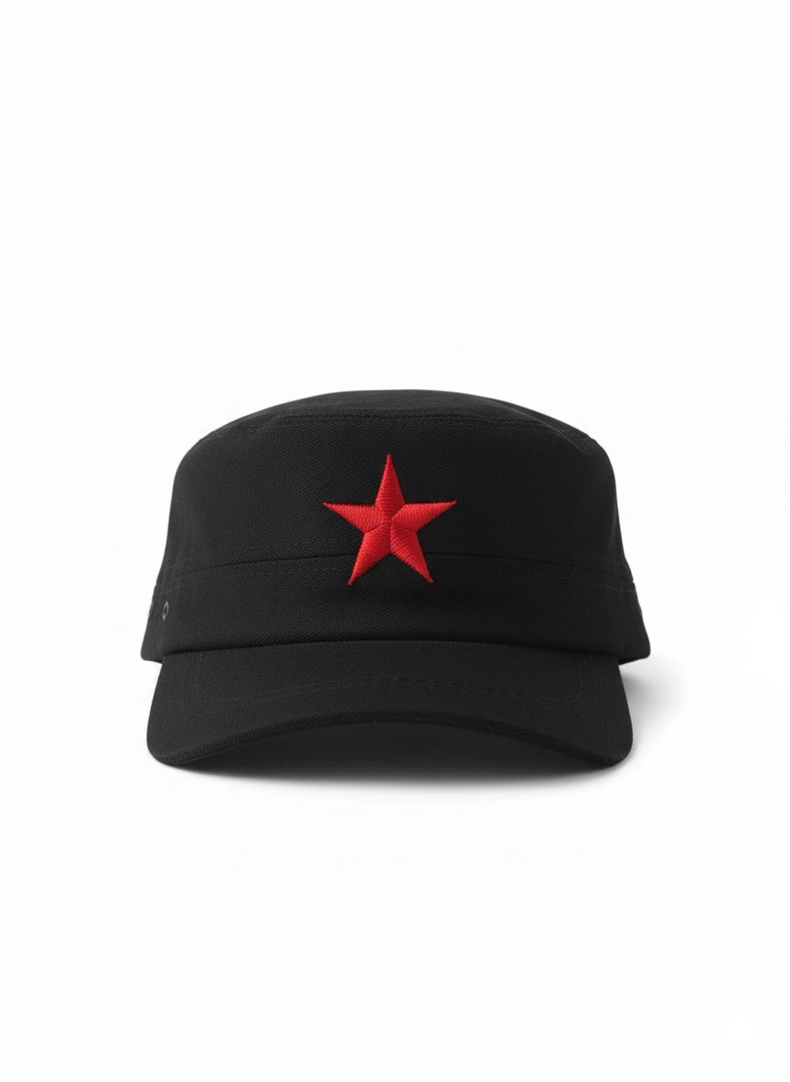Boné Estilo Cubano: Modelo Che Guevara Clássico, preto