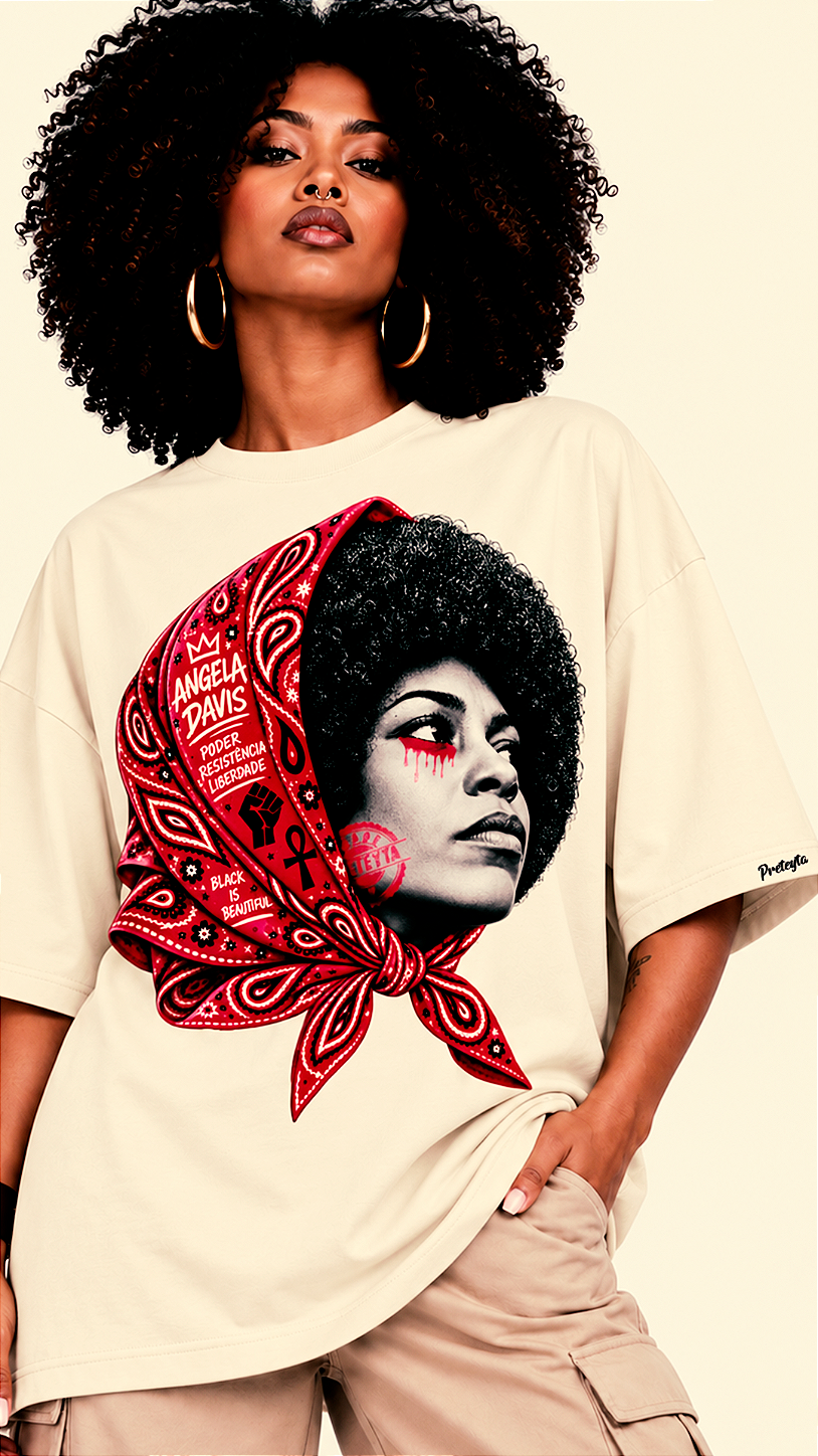 Camiseta Oversized Angela Davis