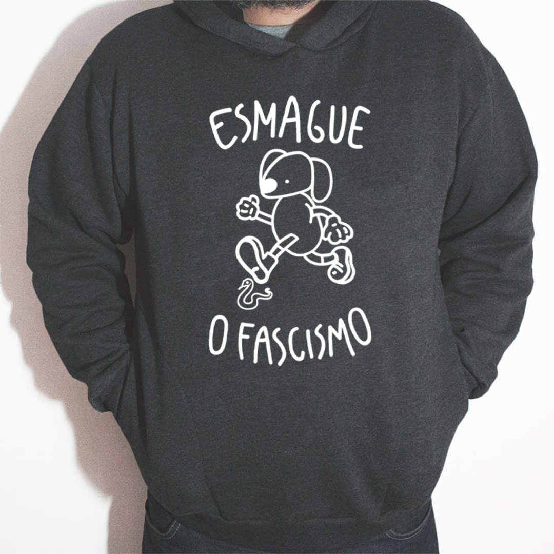 Moletom com capuz Esmague o Fascismo