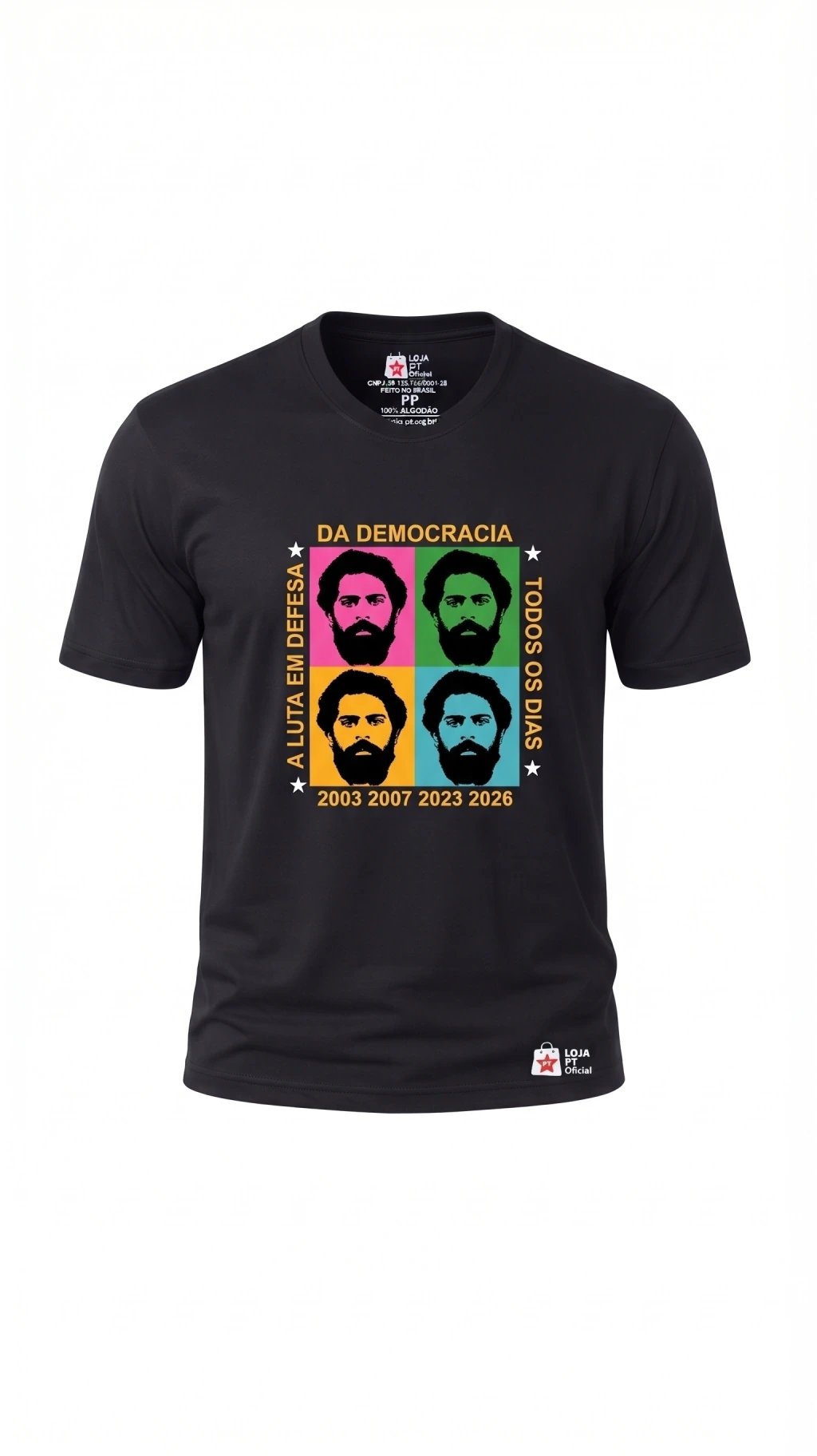 Camiseta Lula Democracia Tetra