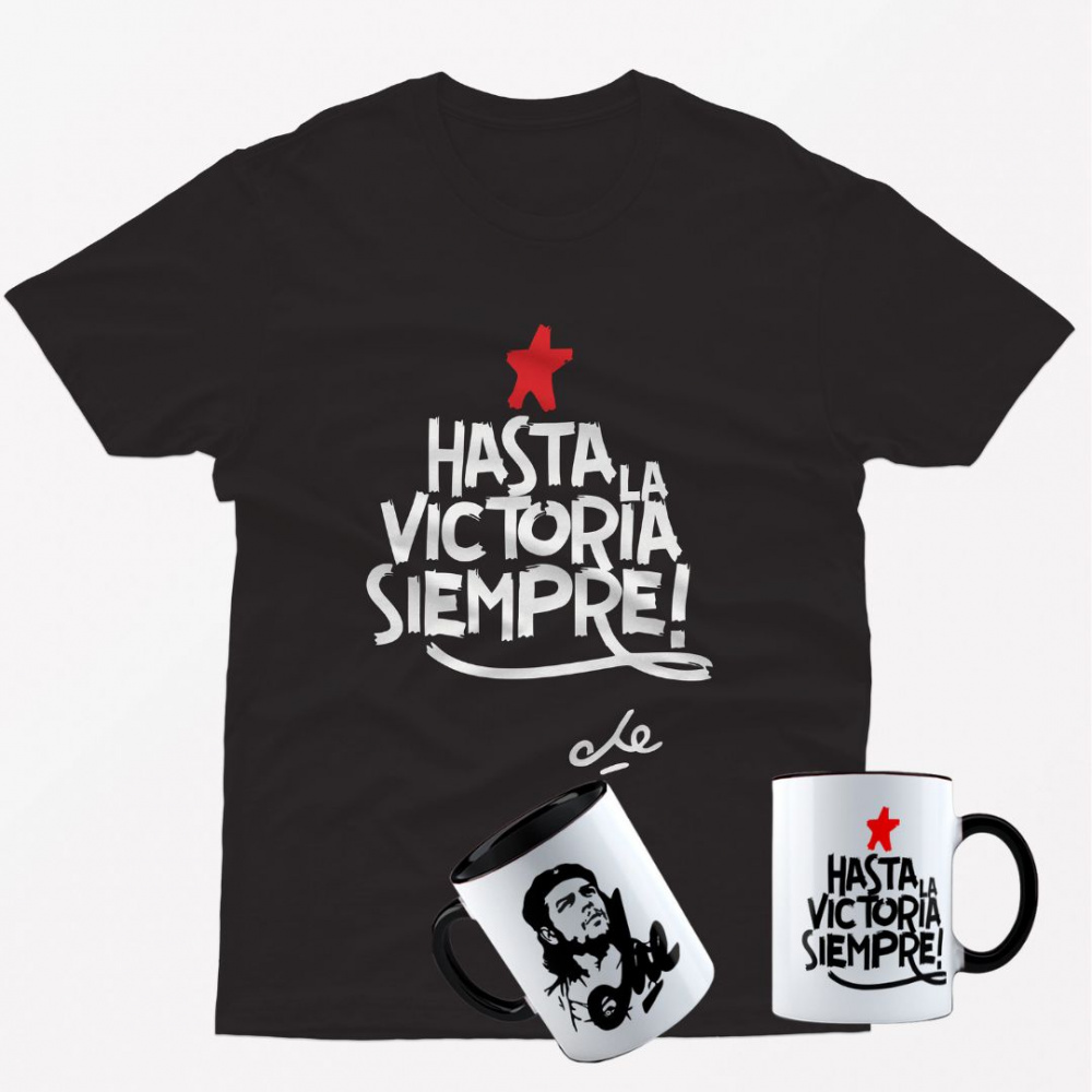 Kit Che Guevara Hasta La Victoria: Camiseta + Caneca