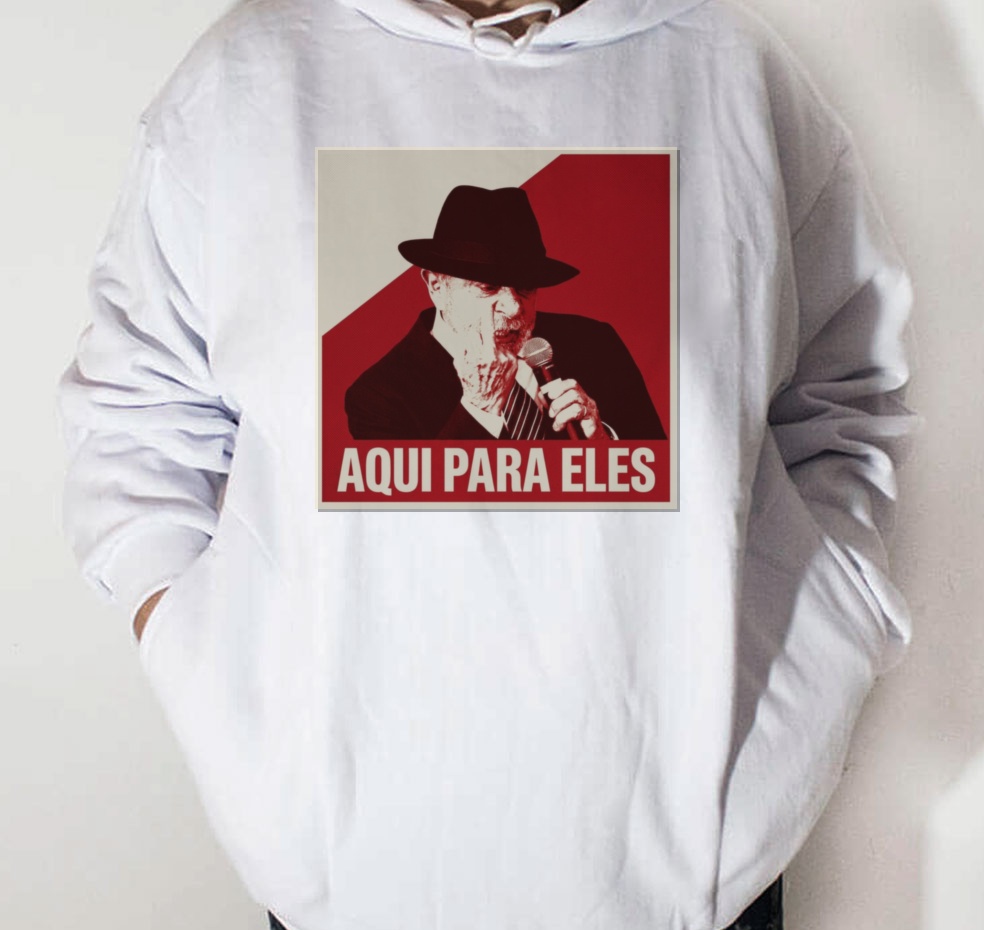 Moletom com capuz Lula, Aqui para eles