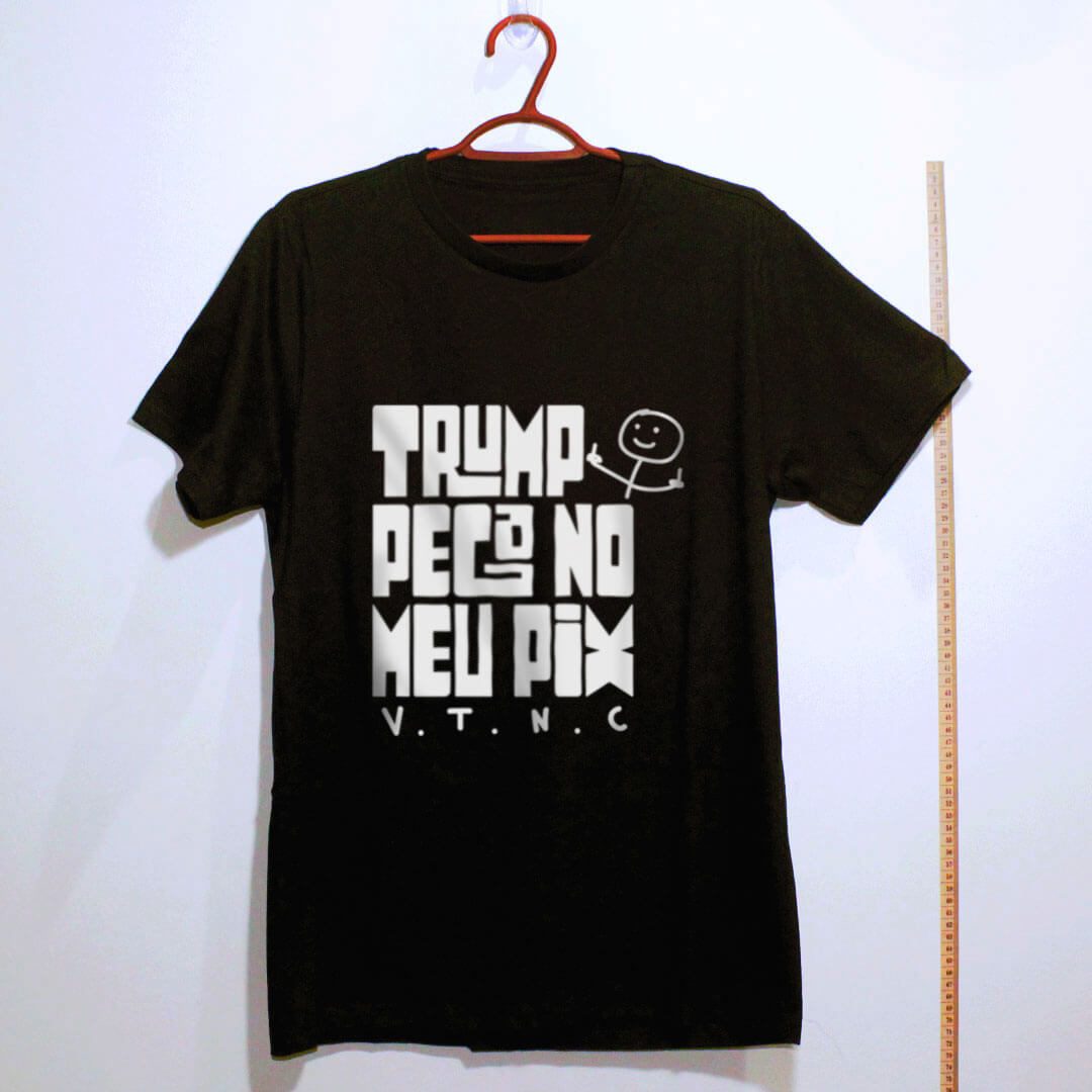 Camiseta de algodão Pega no meu pix