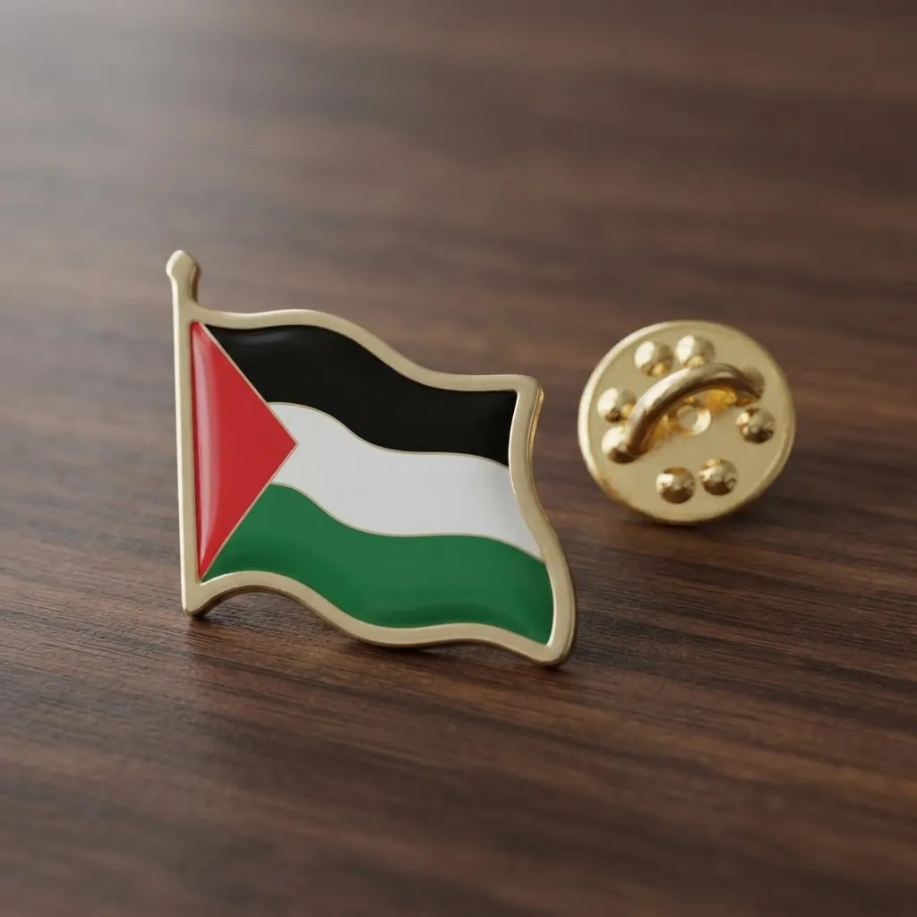 Pin Bandeira Palestina Broche de Metal