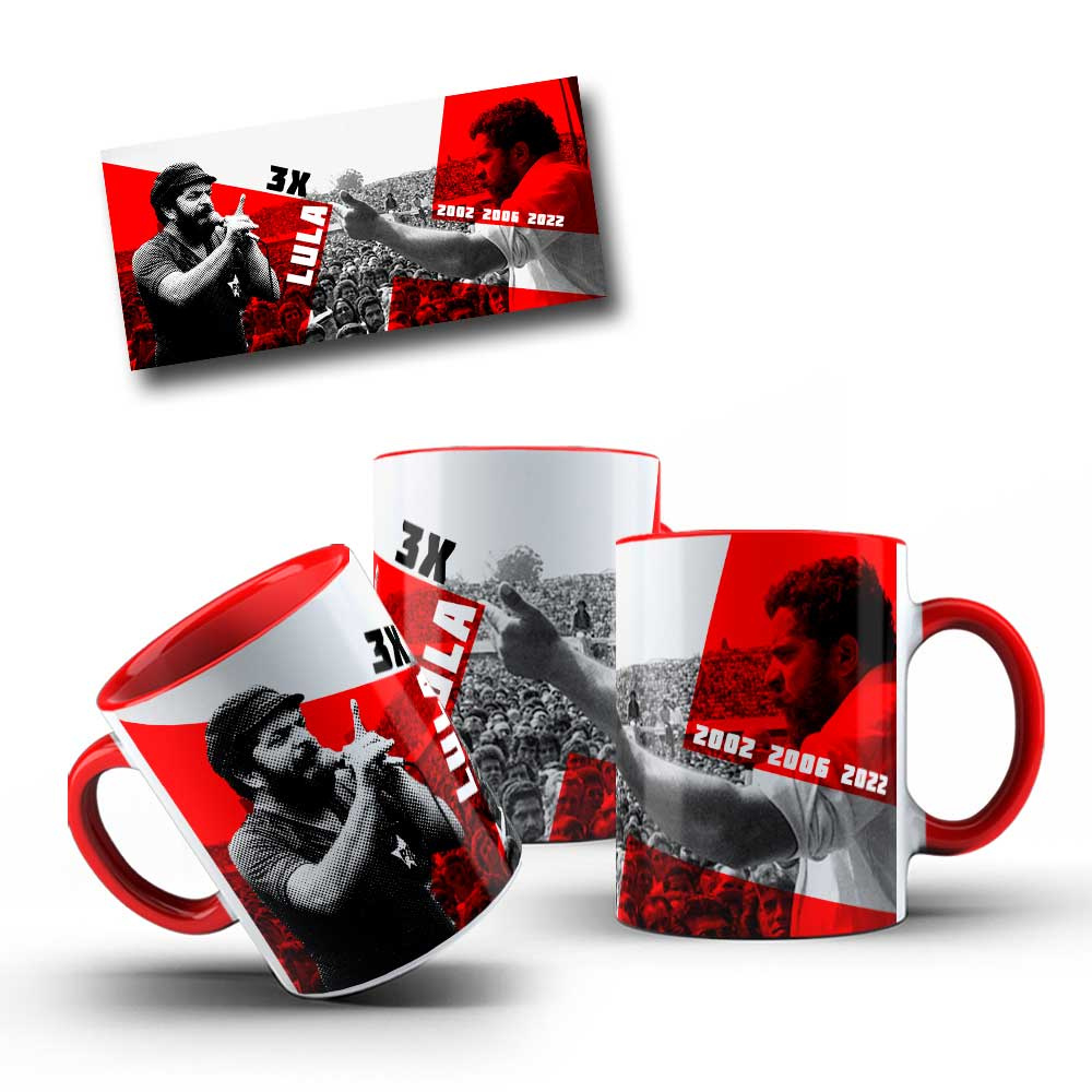 Caneca Lula 3x Presidente