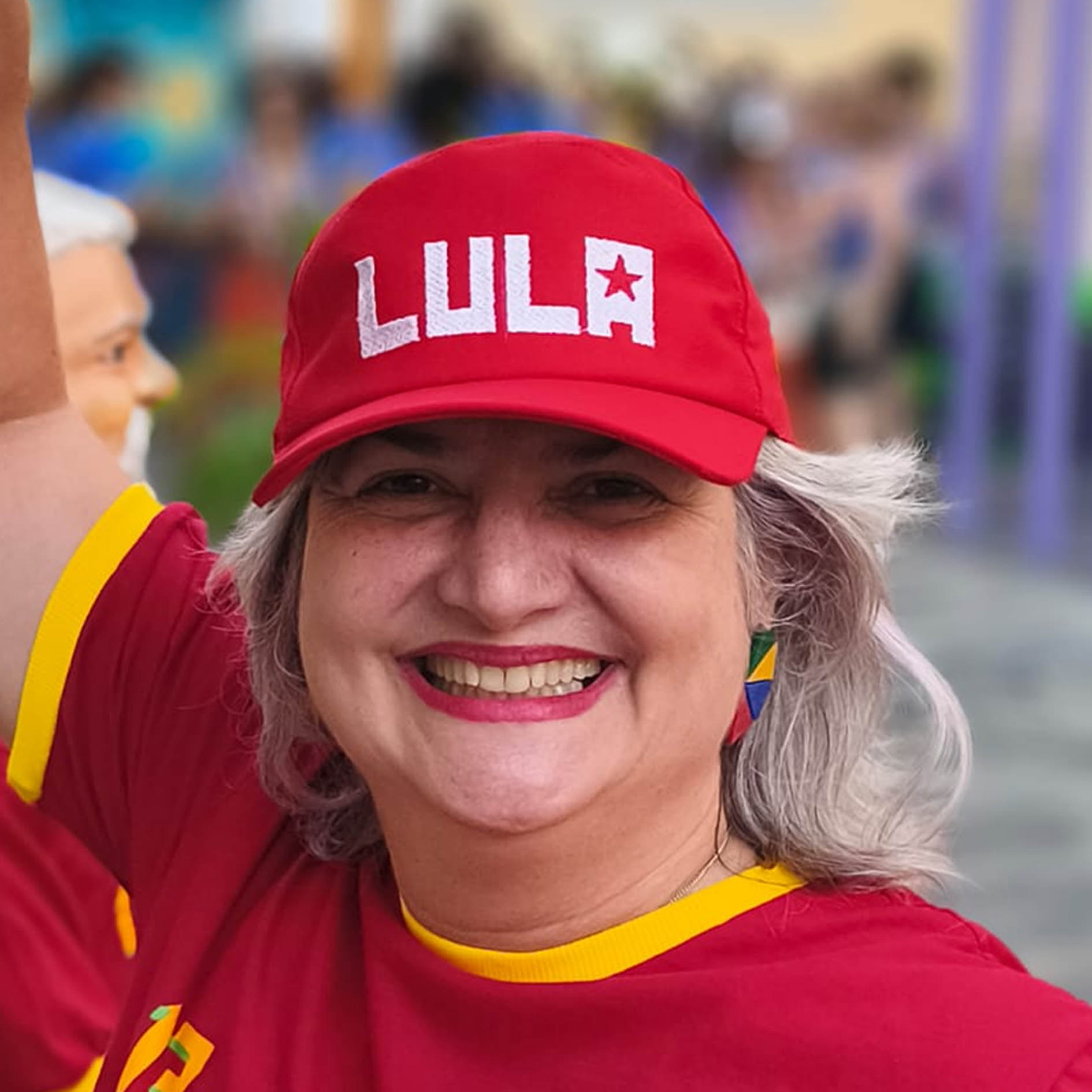 Chapéu Boné Lula 13 Brasil: vermelho