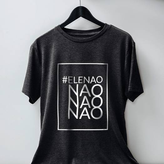 Camiseta de algodão #Elenão